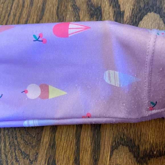 Baby Gap 4 year one piece bathing suit/rash guard. Purple ice cream cone print. - Picture 7 of 11